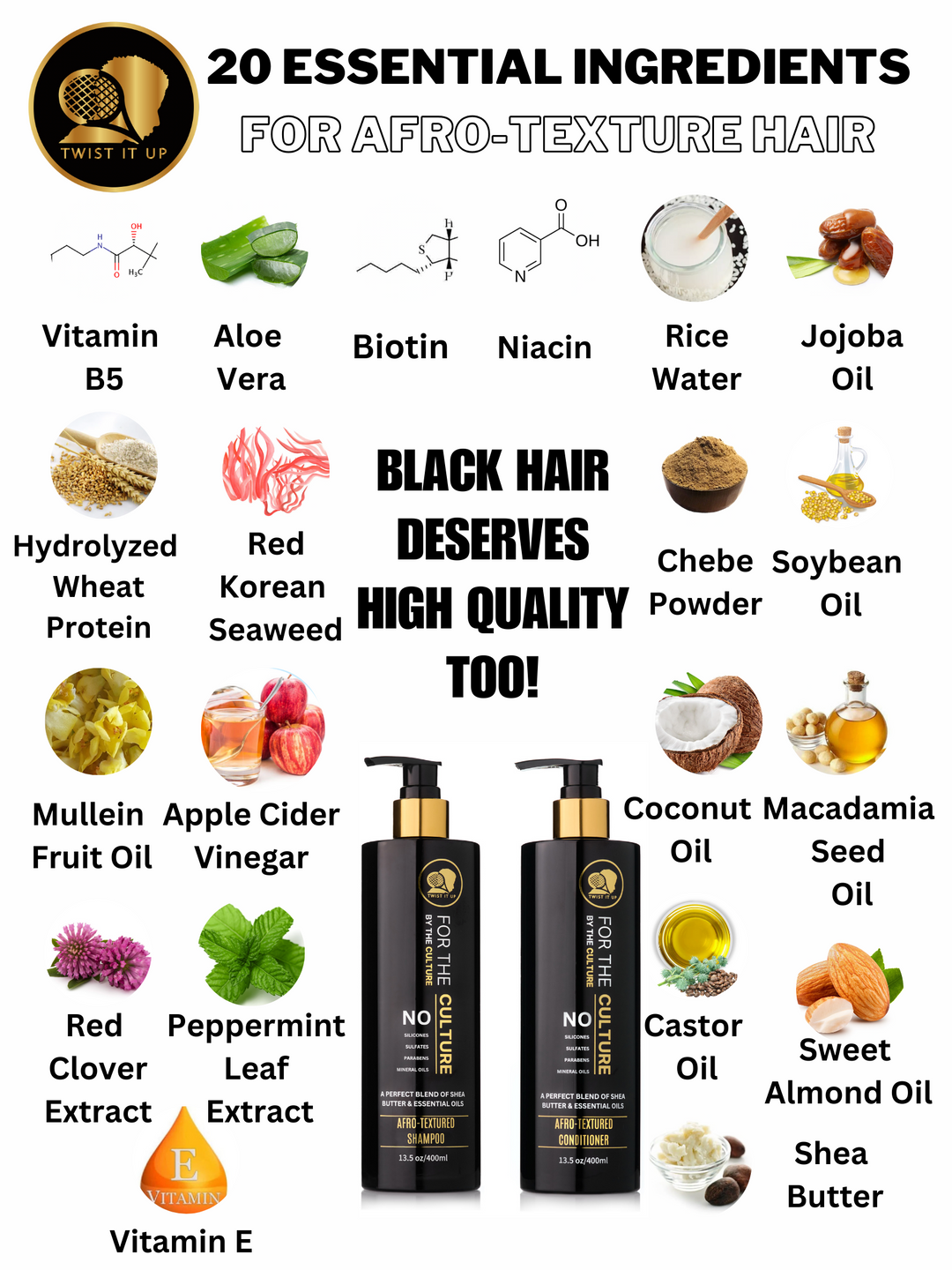Afro-Textured Shampoo & Conditioner By Twist It Up Wholesale